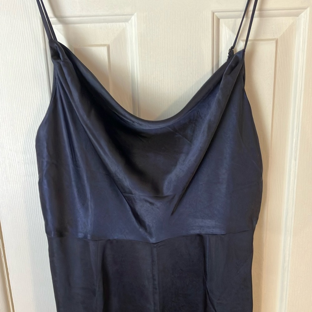 Navy blue Lush Satin Jumpsuit